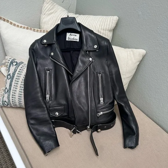 Acne Studios Jackets Coats Acne Studios Leather Biker Jacket